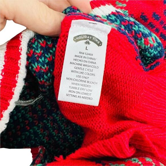 Holiday Time Gift for You Dog Sweater Tacky Ugly Large - Picture 8 of 9